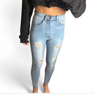 Women's high waisted jeans